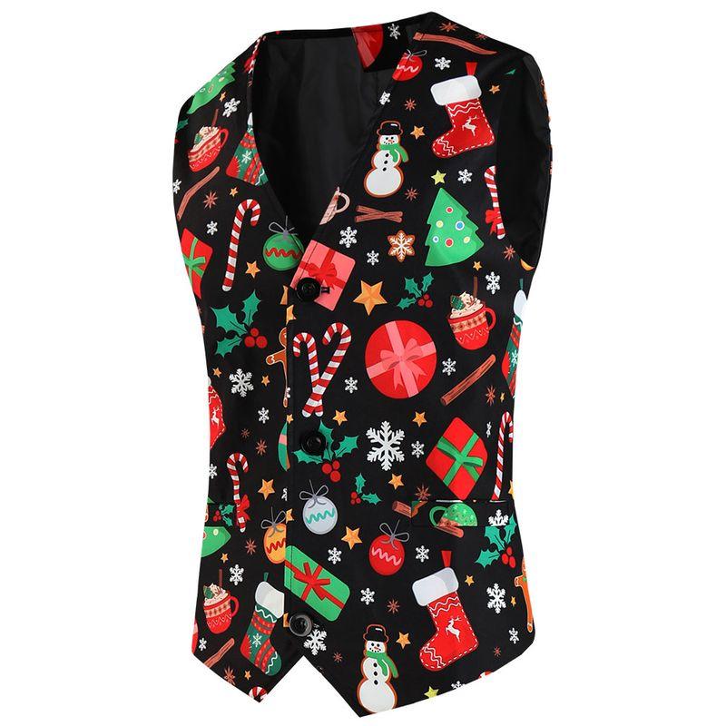 

Амазон Осенний Рождественский Мужской Жилет с Принтом MJ653 4XL
