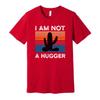 I Am Not A Hugger White T Shirt Unisex Graphic Tee With Cactus Sunset Retro Stri