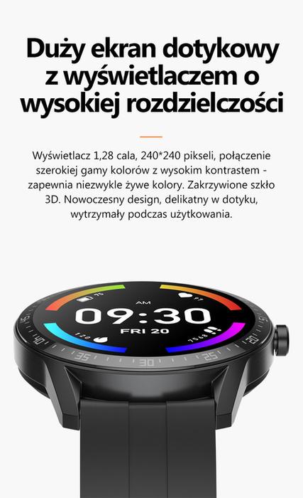 Smartwatch Męski G. Rossi Sw018-5 Black/Blue (Sg012E) Własne Tarcze