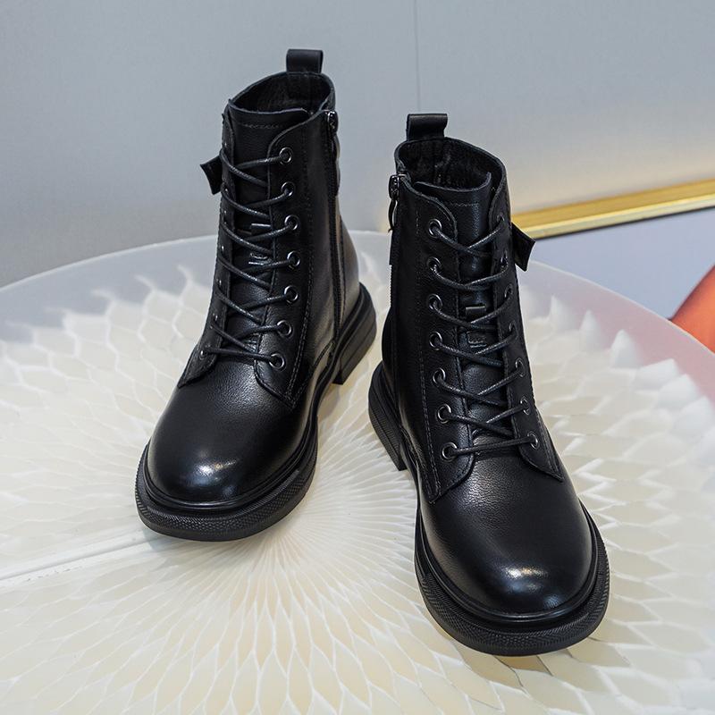 Boots women's new autumn and winter velvet versatile short boots British style thin medium women's boots