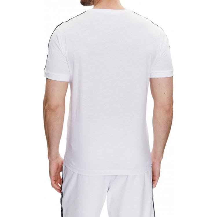 Emporio Armani EA7 SS24 Plain Letter Logo Printed Crew Neck Short Sleeve T-Shirt Men tops White 3DPT35-PJ02Z-1100