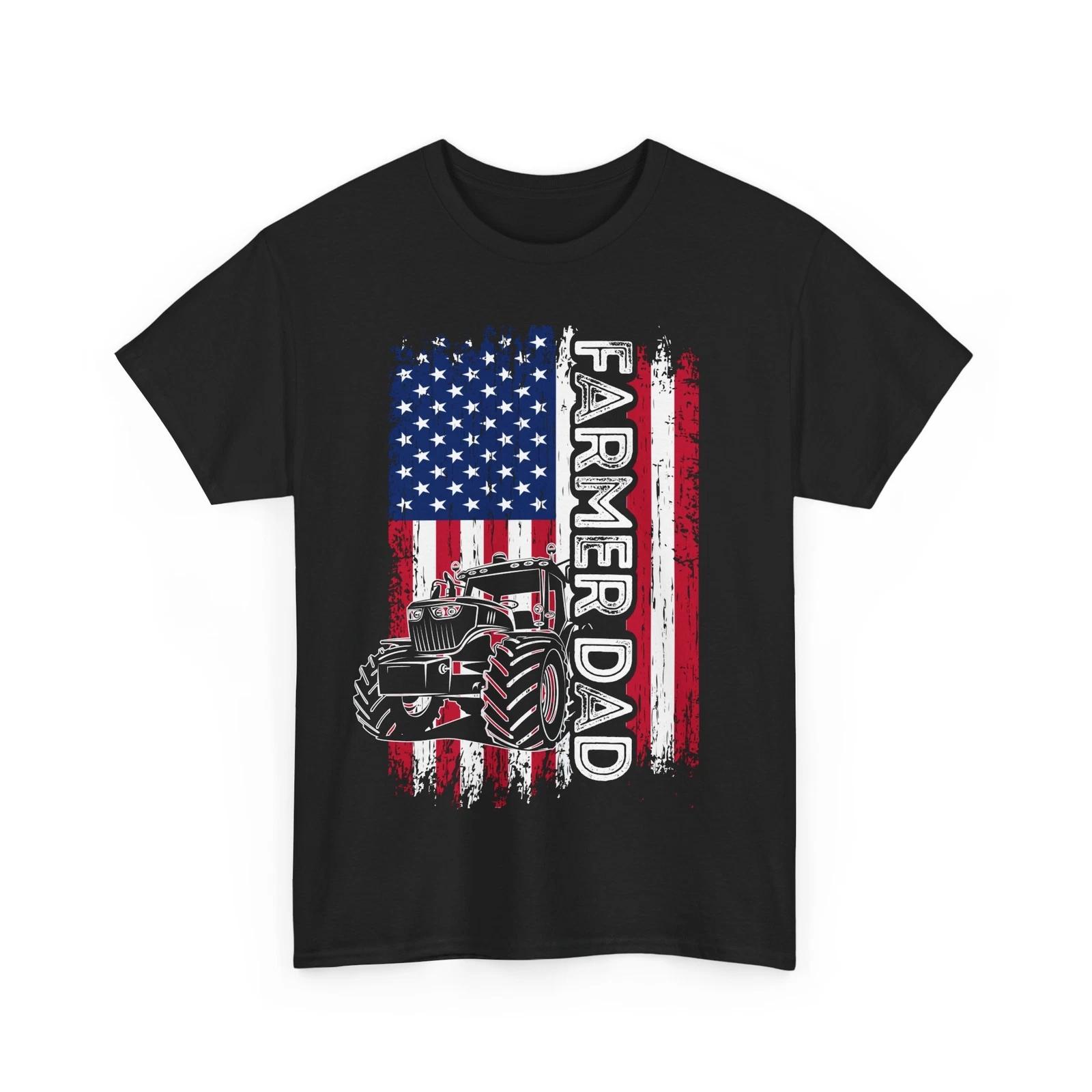 

Farmer Dad American Flag Shirt, Faming Lovers Dad Father s Day Shirt XL