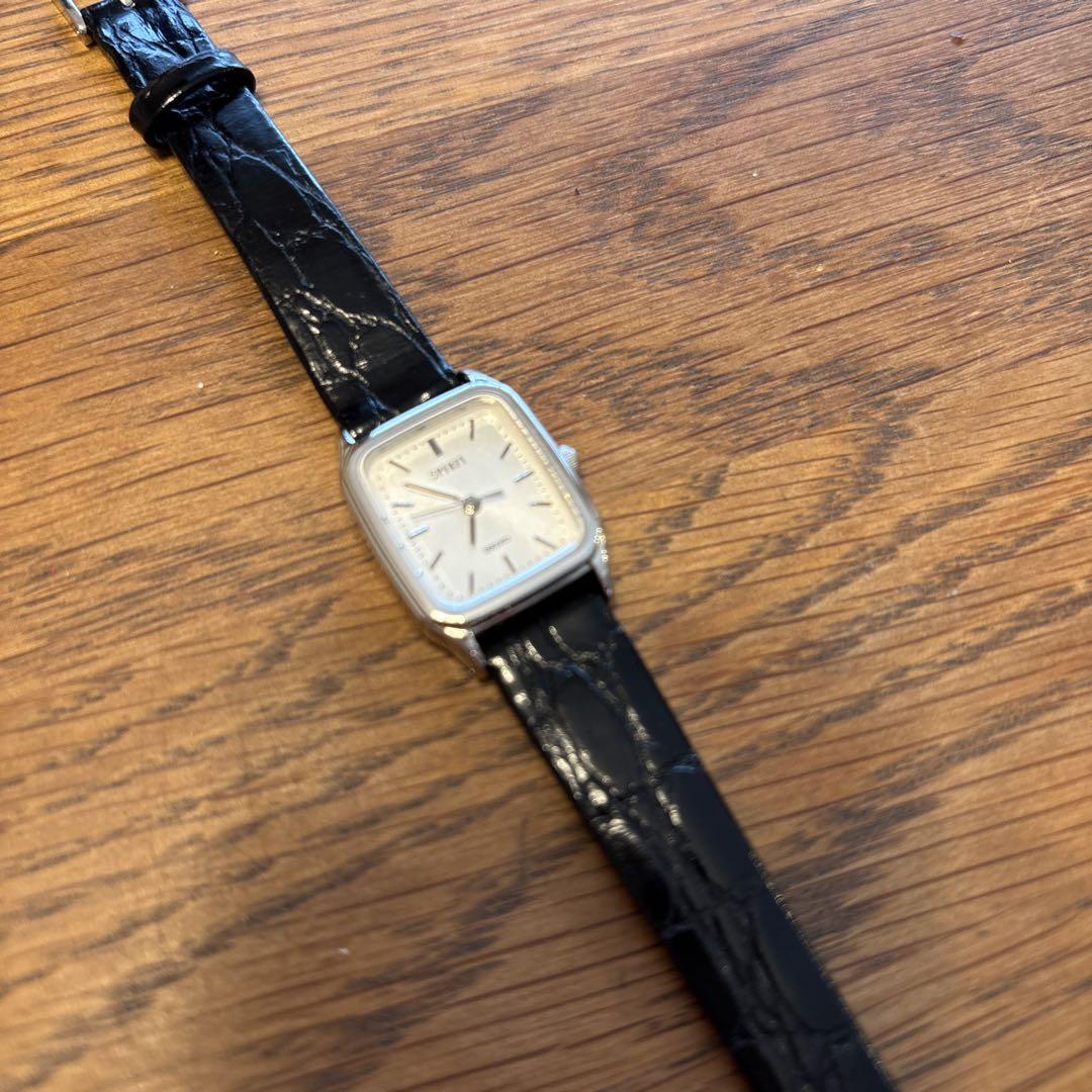 

[USED] SEIKO Spirit Hand-Wound Watch, Black Leather, White Dial