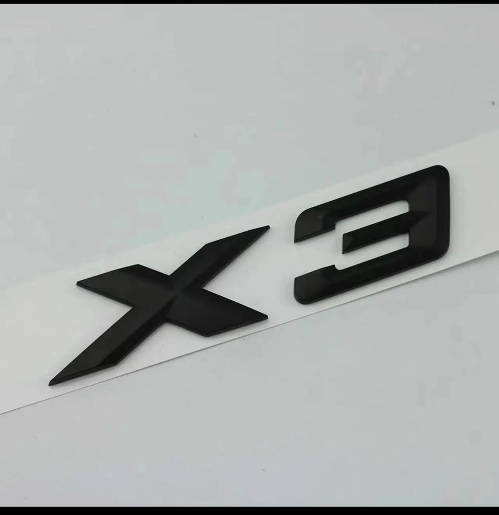 3D ABS Black Chrome Car Letters Rear Trunk Badge X3 Logo For BMW X3 F25 Sticker Emblem X3 E83 F25 G01 Lettering Accessories