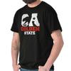 CA Golden State California Flag Vacation Adult Short Sleeve Crewneck Tee
