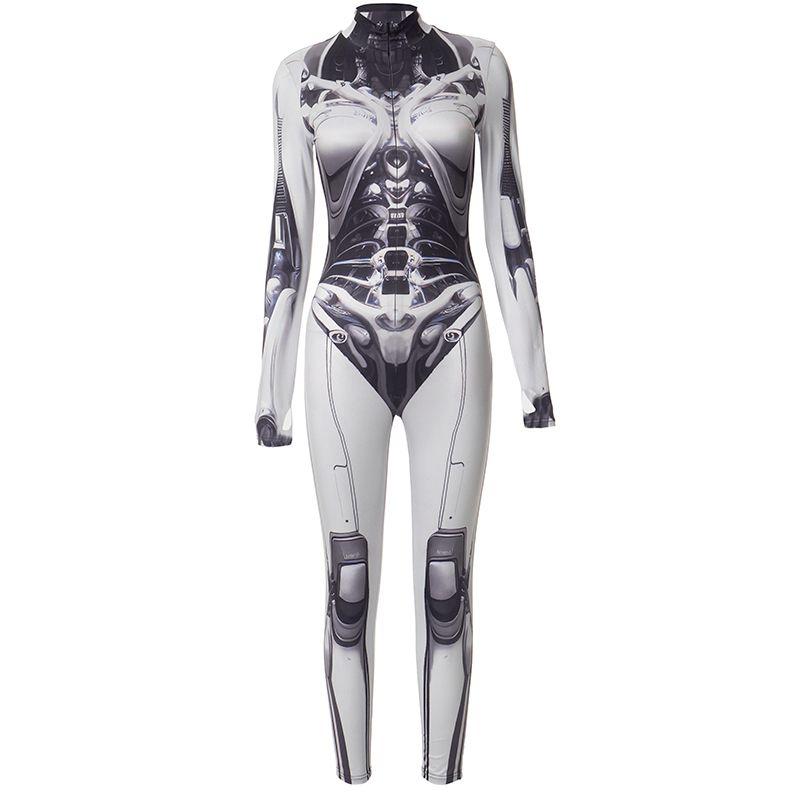 

Kkx Punk Mechanical Ji Cos Performance Long Sleeves Dress Gray L