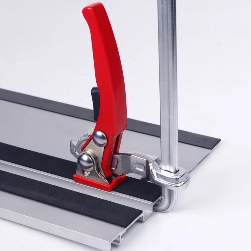 1PCS Alloy Steel Quick Ratchet Track Saw Guide Rail Clamp for MFT Table Guide Rail System Woodworking Clamp