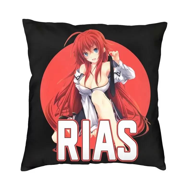 Sexy dívka Rias Gremory High School DxD Povlak na polštář 45x45 Domácí dekorativní 3D tisk Povlak na dekorační polštář na pohovku Oboustranný