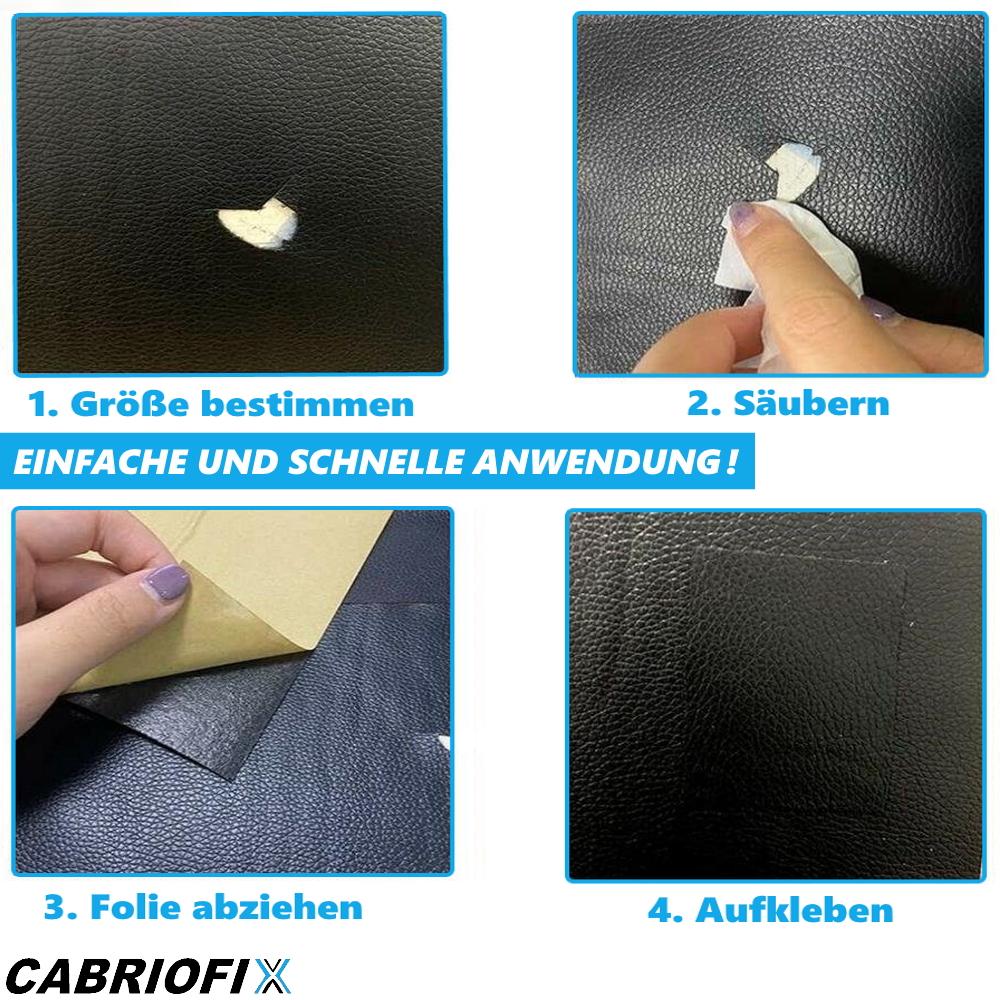 CABRIOFIX Cabrio Tak Reparasjonssett Kalesje Selvklebende Alle Merker 2xSvart