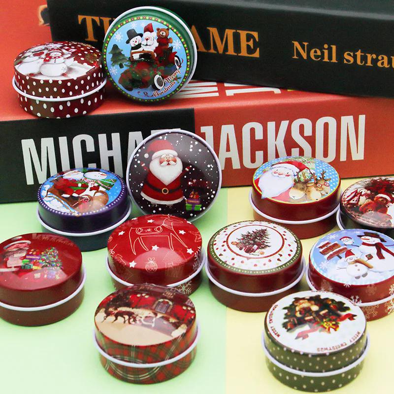 12 Mini Christmas Tin Boxes - Perfect Party Favors or Gifts Party Decoration Candy Box Xmas Party Gifts