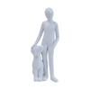 Resin Figurine Man and Dog Sculpture Collectible Ornament Gift for Dog Lover Living Room Bedroom Desktop Shelf Display