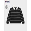 Men's Striped Knit Turtleneck Sweatshirt