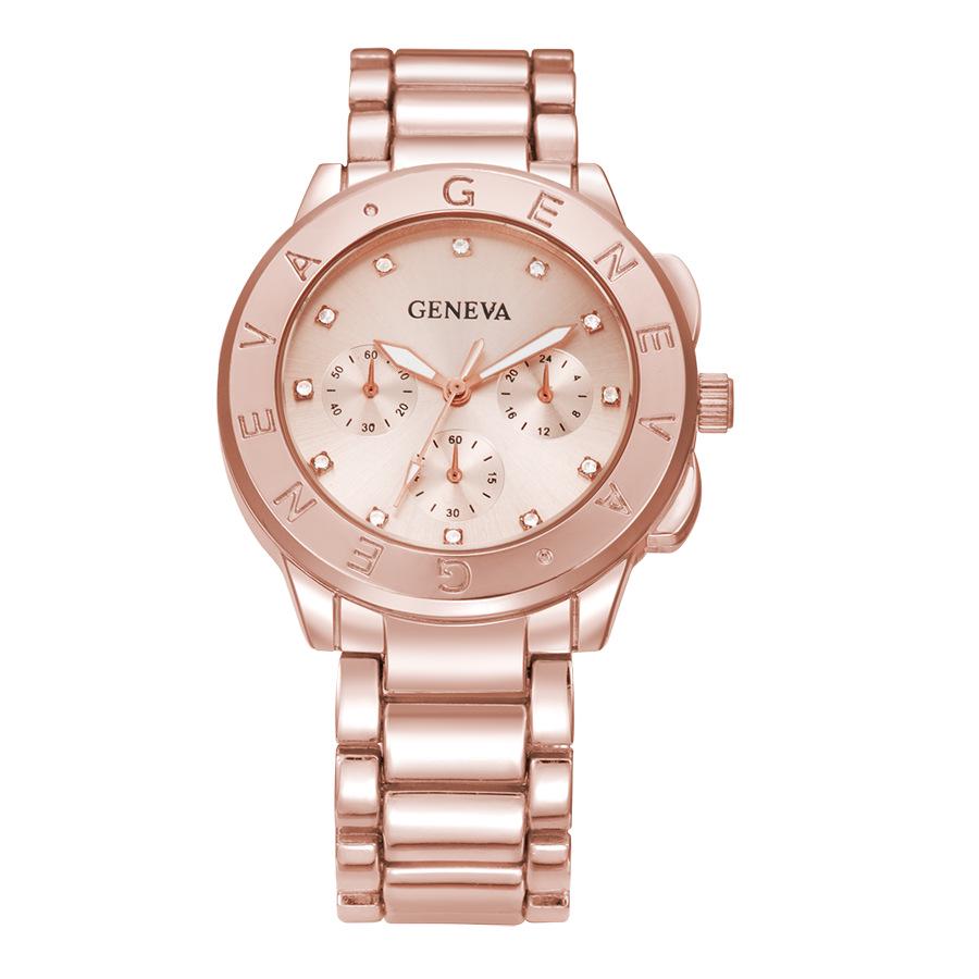Geneva Men's & Women's Gold Steel Quartz Watch