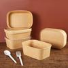 Kraft Paper Disposable Lunch Box with PP Lid