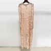 Spring/Summer 2025 European & American Star Fashion Beaded Diamond Long Sleeve Slim Lace Dress