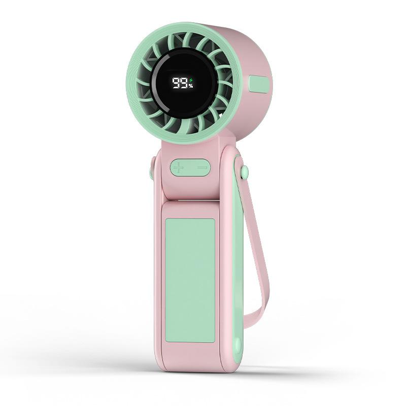 2026 Ice-Pack Handheld Fan Foldable Semiconductor Cooling Neck-Hanging Mini Portable Travel Size Multifunctional Cross-Border