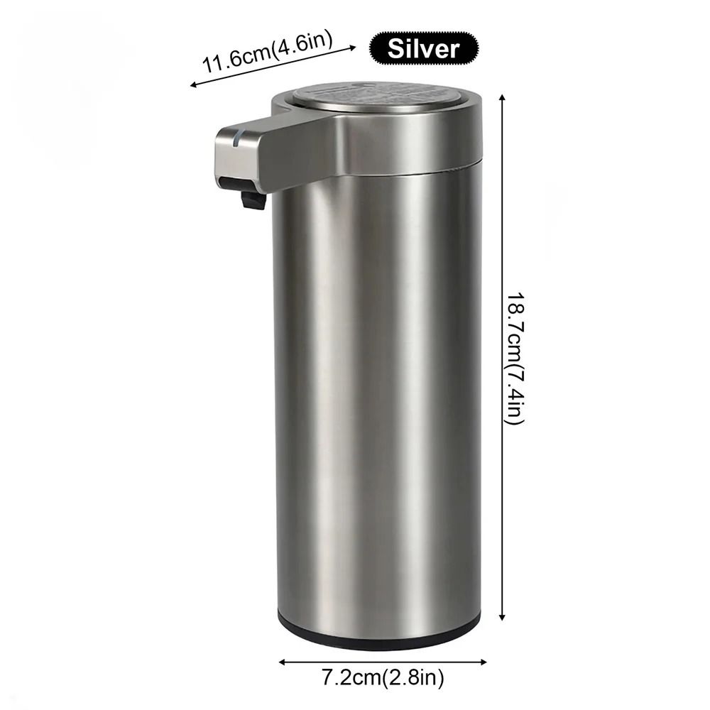 Induction Sensor Automatic Hand Soap Dispenser 304 Stainless Steel Smart Liquid Soap Jar  Shampoo