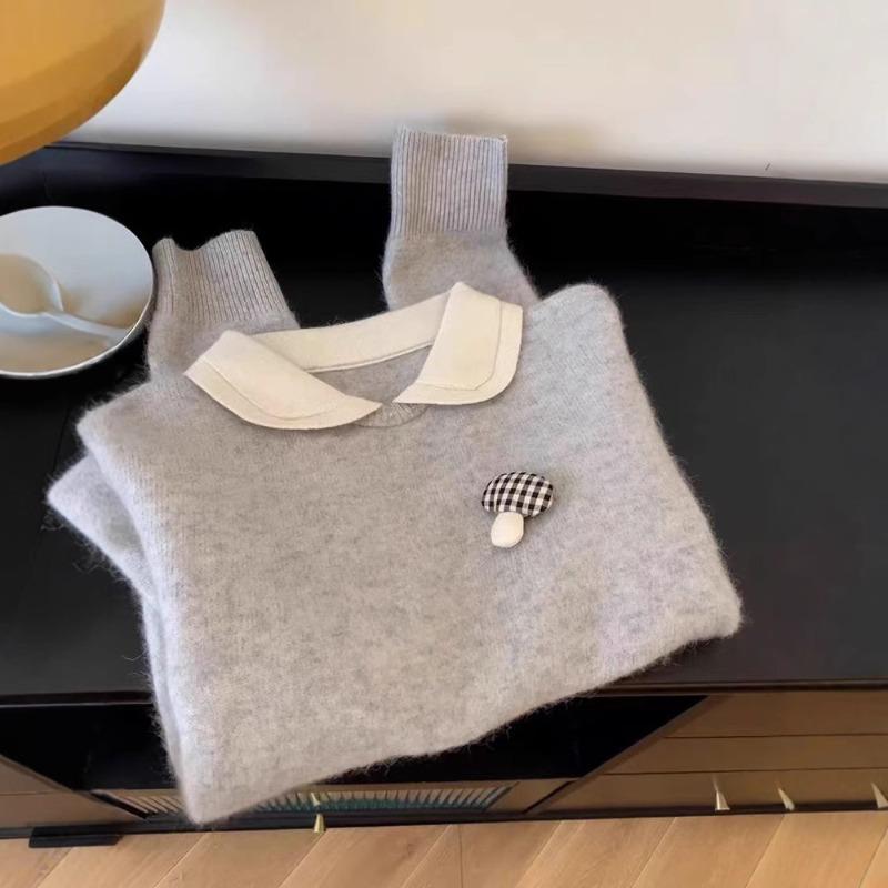 Doll Neck Sweater Autumn and Winter New Fashion Temperament Top Women's Knitted Sweater