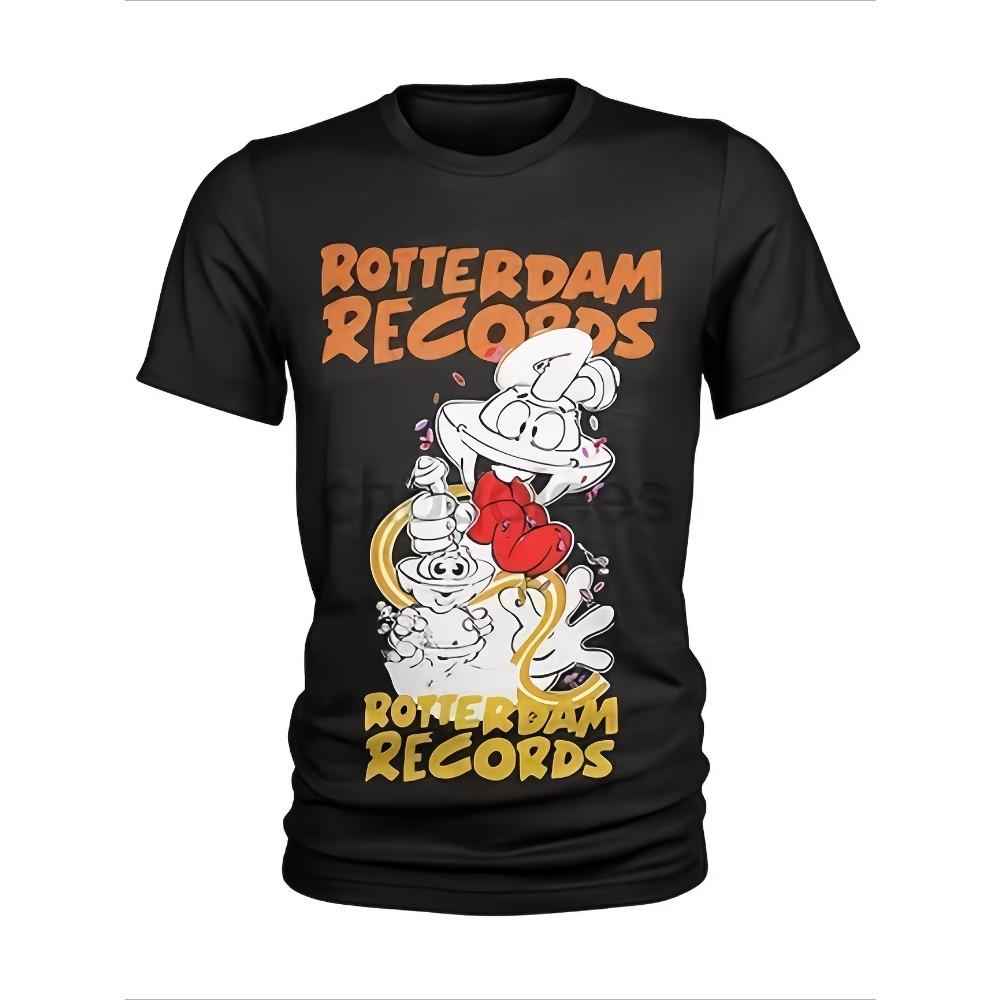 Женская Мужская Футболка Streetwear Футболка Оверсайз Летняя Новинка Rotterdam Records European Masters Нидерланды S