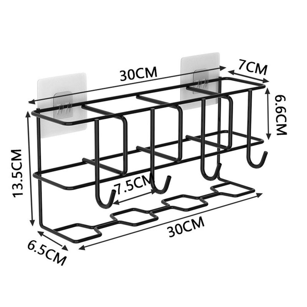 Sleek Design Wall Mounted Organizer Accommodates Multiple Umbrellas