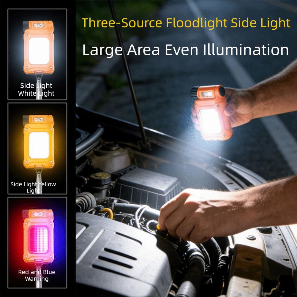Red Blue Warning Light Telescopic Work Light USB Rechargeable Lamp Various Scenarios