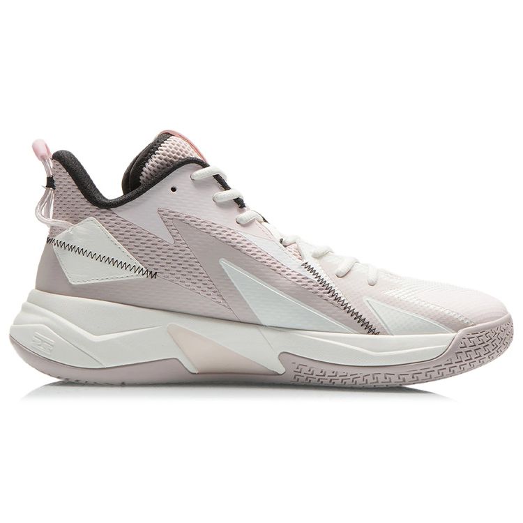 Li Ning Battle Falcon Comfortable Durable Breathable Mid-Top Basketball Shoes Men Sneakers Silent-Purple ABAR093-4