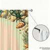 Piece Set High Definition Digital Printed Curtainsseafloor Themed Pastel Color Sea Creatures Border Patternhome Decoration Curtain Polyester
