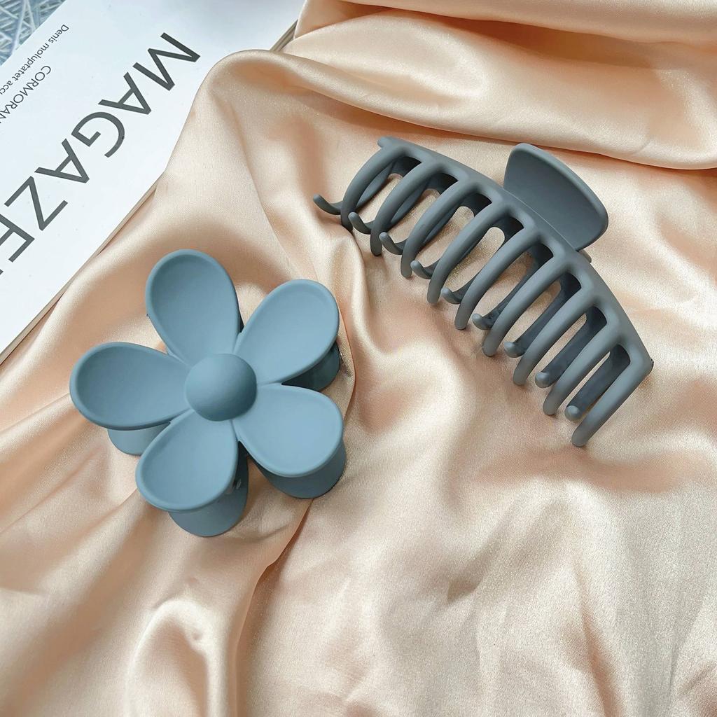 2 Pack 4.3 Inch Large Hair Clips Neutral Color Hair Claw for Women Thin Thick Curly Hair Matte Claw Clips Strong Hold Jaw Clip