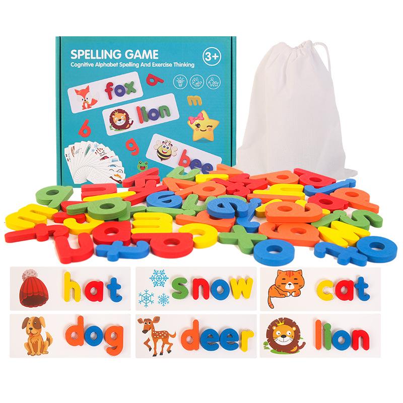 3D Preschool Children Educational Toys Montessori Spell Word Game
