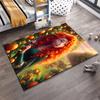 Flannel Rug Merida Brave Princess among Orange Tree with Curly Red Hair Autumn Art Decor
