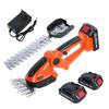 Cordless Electric Hedge Trimmer, 2-in-1 Handheld Grass Shears with 2 Batteries and Charger