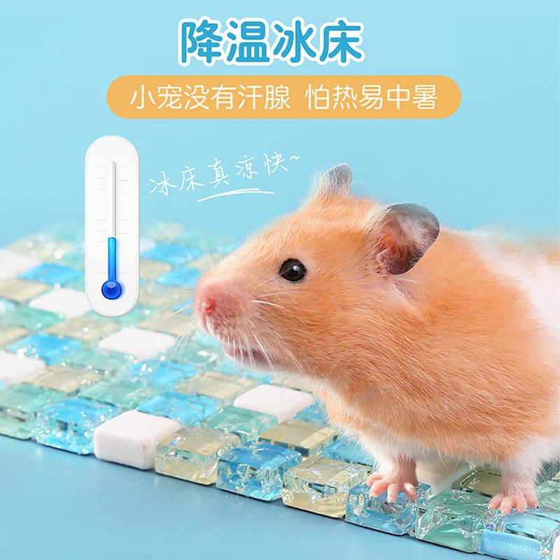 Sommarkylmatta för små husdjur: Hamster, Guldhamster, Chinchilla, Kanin - Aluminium Kristall Isdyna