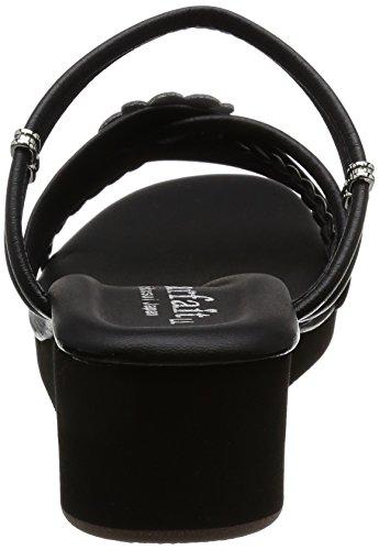 Parfait 5.5cm Wedge Heel Nurse Sandals, Office Sandals, Black, Size LL, 11233