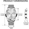 Iqiyi OlevS Men S Analog Quartz Waterproof buSineSS Watch Silver White 9990
