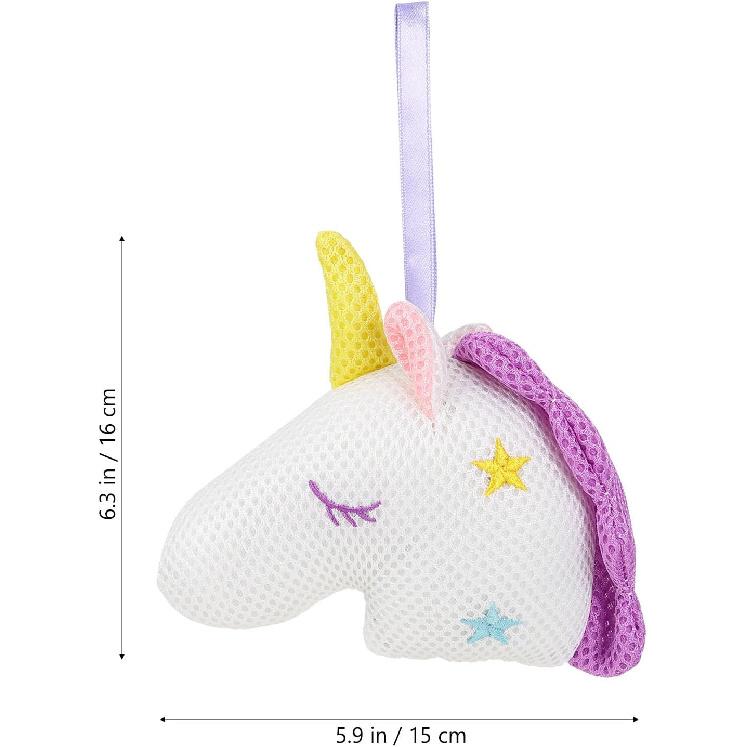 FRCOLOR Unicorn Mesh Shower Balls Rainbow Bath Sponge Bath Pouf Body Loofahs Shower Ball Bath mesh Ball Tennis Balls for Cleaning Cartoon Unicorn