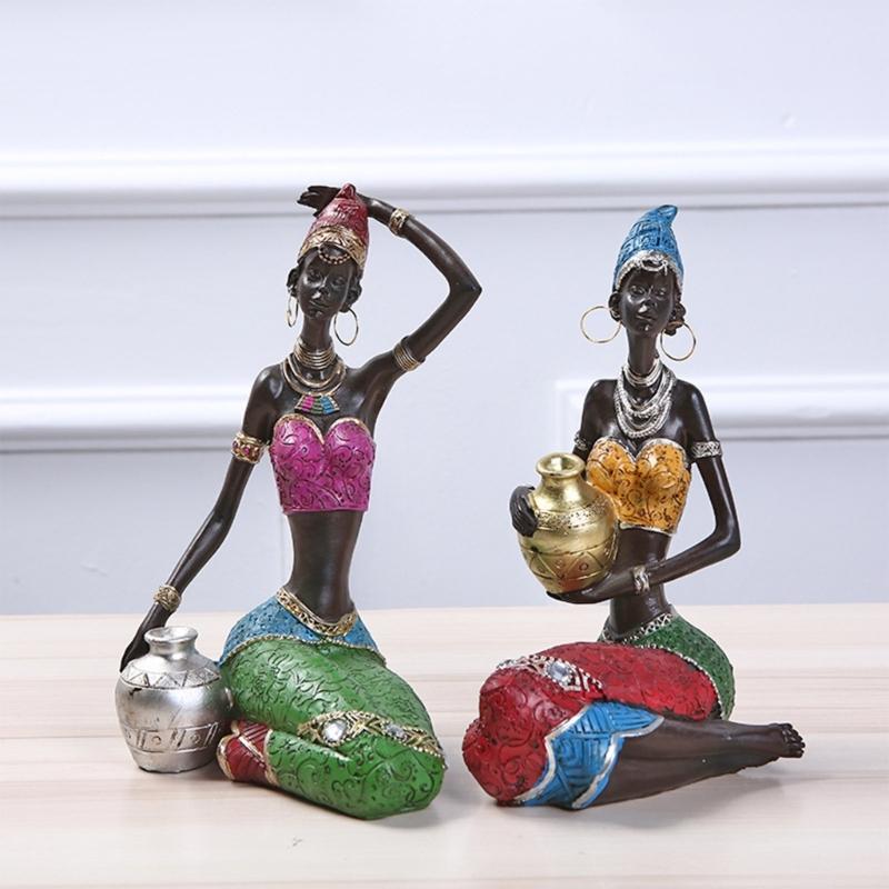 Golden Ethnic Resin Sculpture Artistic Table Decoration For Indoor Space Friendly Lightweighted Ornament