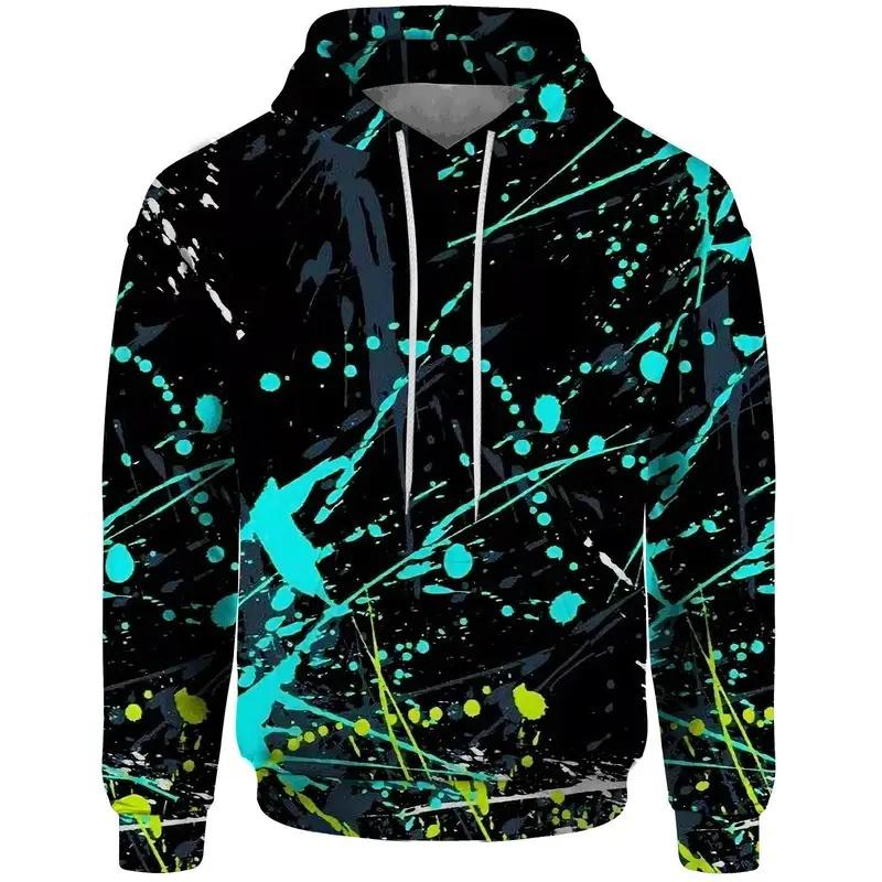Mikina s graffiti potiskem Pánská mikina s kapucí Oversized pánské mikiny s kapucí 3D digitální tisk Trendy pánská mikina s kapucí Oblečení Grafika