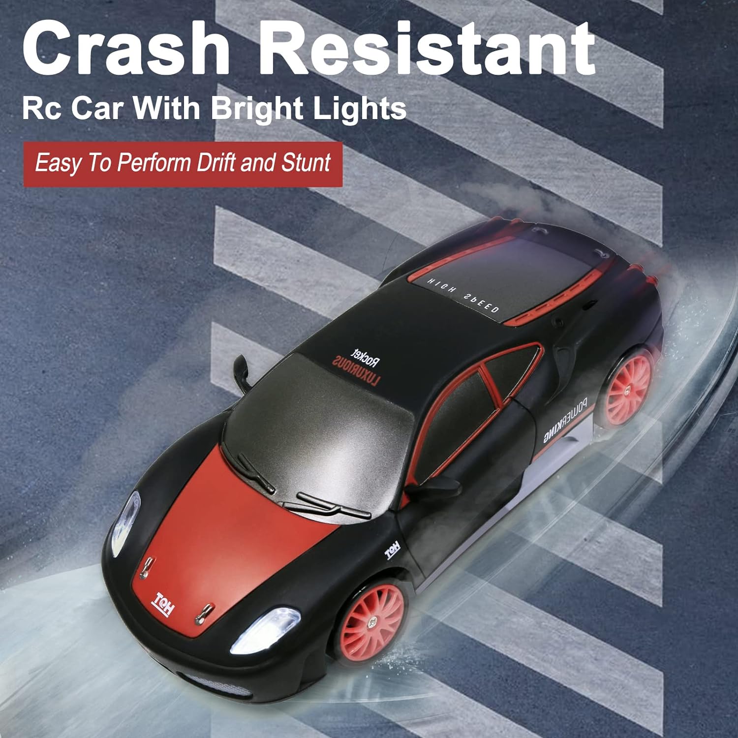 

Автомобиль с дистанционным управлением RC Drift Car 2,4 ГГц 1:24 масштаба 4WD 15 км/ч высокоскоростная модель автомобиля со светодиодными фарами гоночный спортивный игрушечный автомобиль с дрейфующими шинами