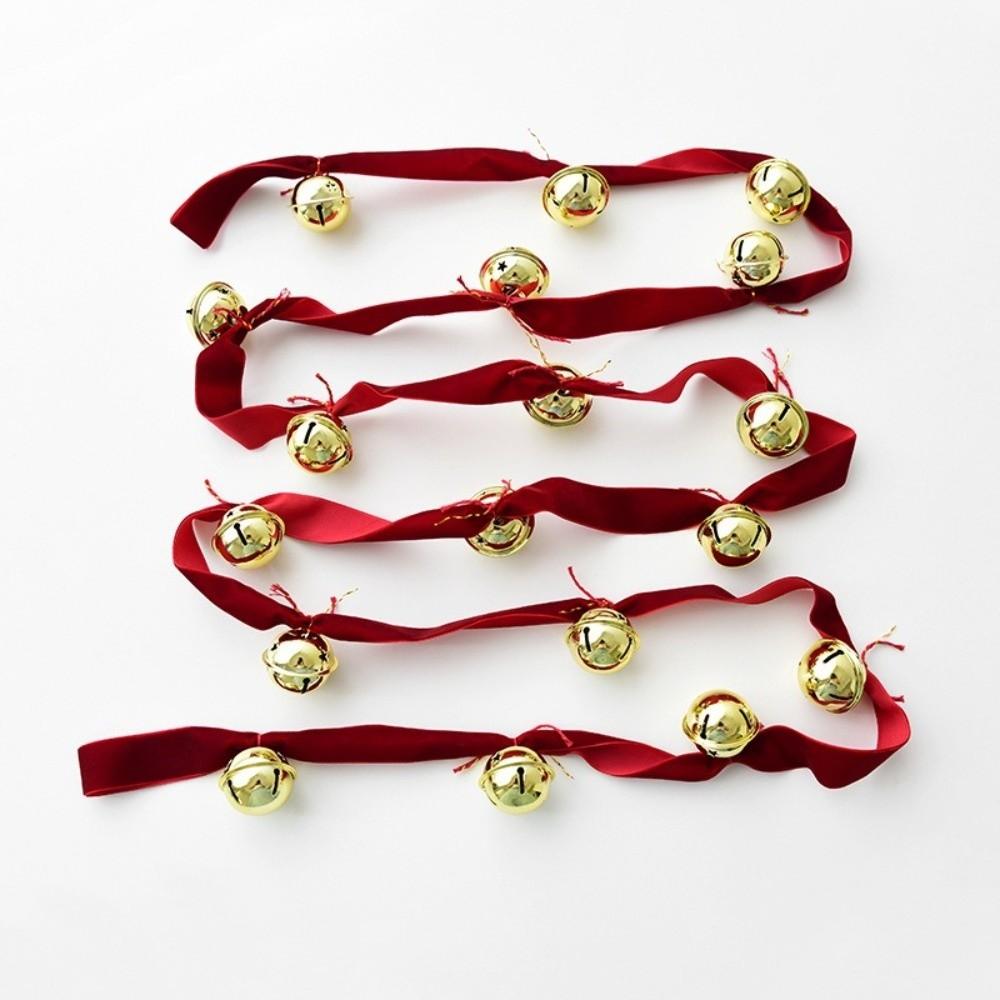 2.7m Ribbons Bell Pendants Iron Bell Xmas Tree Hanging Bells  Festive Atmosphere