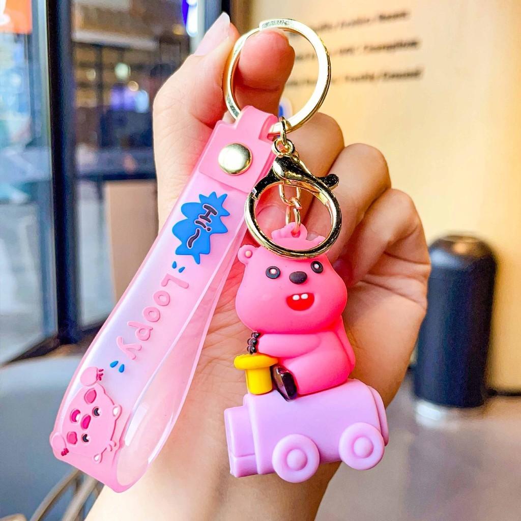 

Silicone Lovable Beaver Keychain Cartoon Character Key Ring For Party Favors Gifts Happy