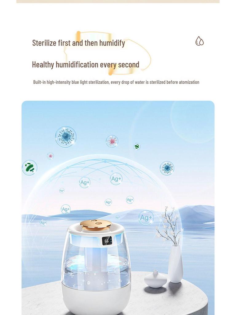 Large Capacity USB Desktop Humidifier for Home, Bedroom, or Office - Portable Mini Air Purifier with High Fog Output