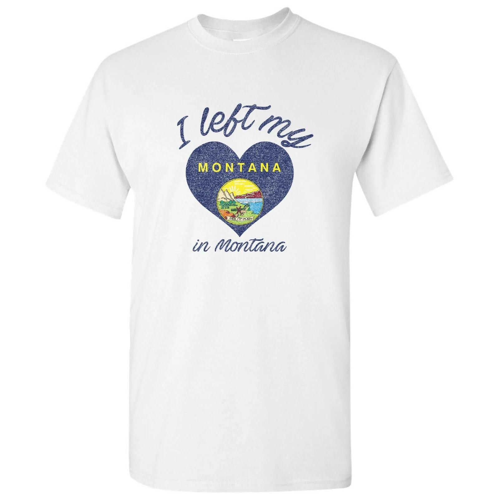 I Left My Heart In Montana - Hometown Pride T-Shirt - White S