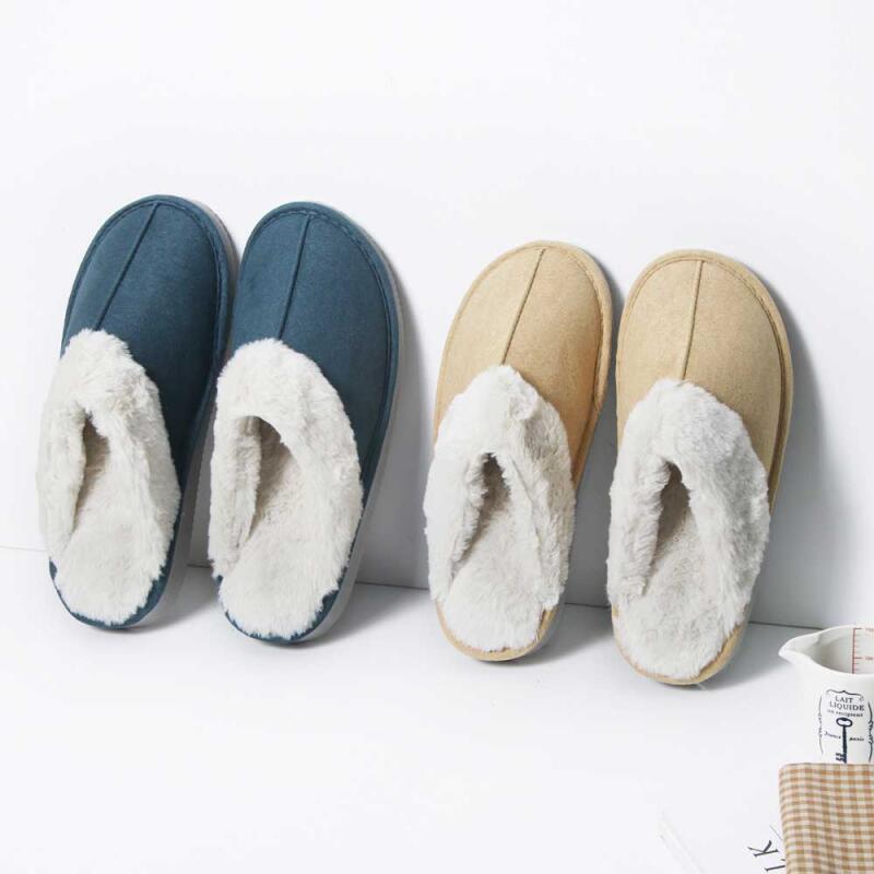 Зимние теплые и уютные унисекс меховые тапочки 2 цвета CH1782466 Dark Green-Male