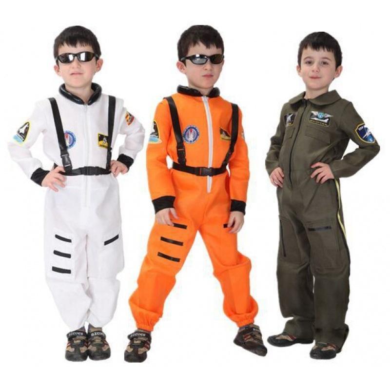 Bright Astronaut Orange Suit And Stylish Pilot Outfit For Kids Age 17 And Under