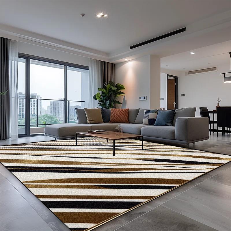 Modern New Geometric Carpet for Living Room Abstract Home Decoration Sofa Side Plush Rugs Kitchen Tables Non-slip Soft Floor Mat