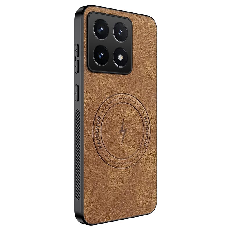 For Xiaomi 14T Pro Case for Magsafe Luxury Sheep Skin Magnetic Matte Leather Cover for Mi14 T 14Tpro Shockproof Anti-drop Bumper