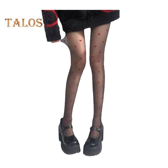 

Женские колготки с вышивкой в виде сердца, ультратонкие, прозрачные, высокоэластичные, нескользящие, однотонные, для поездок на работу, свиданий, вечеринок, мини-юбка, подходящие чулочно-носочные изделия красный