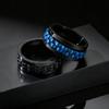 Anello Spinner in Acciaio Inossidabile da Uomo Anti Stress Ingranaggio Anello Fidget Rotante Sollievo dall'Ansia Moda Gioiello per Dita Misura 7-12