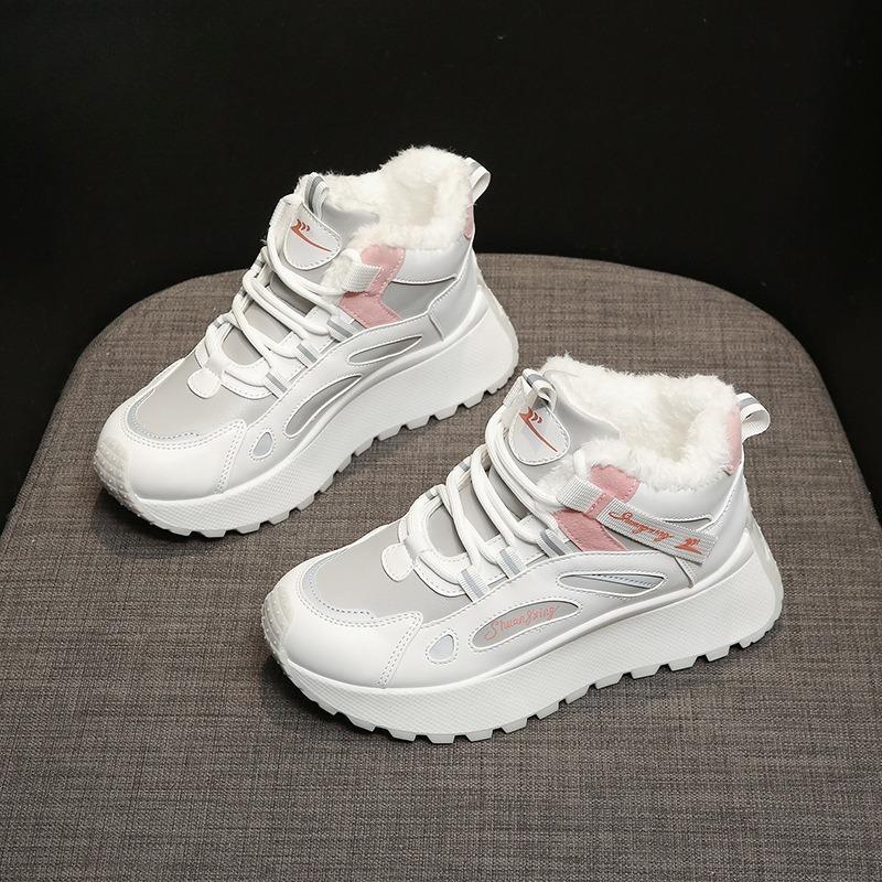 Damen Plüsch Schneestiefel Winter Designer Neu Kälteabweisend Warm Vulkanisierte Schuhe Outdoor Rutschfeste Plateau Lässige Sneakers Mujer 35-42