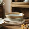 Retro Kiln Change Large Bowl Ceramic Open Bowl Creative Splicing Bowl Household Bowl Restaurant Vegetable Bowl Salad Bowl Noodle Bowl